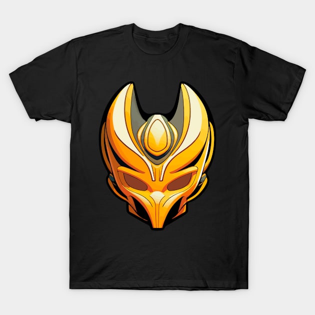 Traditional Japanese Oni Mask | Samurai Mask | Cyberpunk Mask | 0003 T-Shirt by InalZ